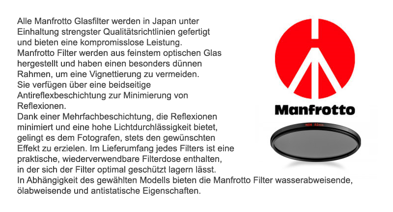 Foto-Filter von Manfrotto Foto-Filter von Manfrotto