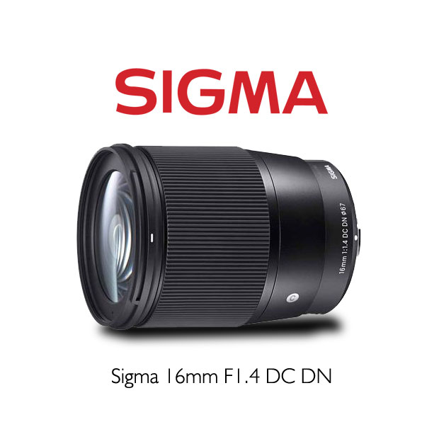 Sigmas 16mm F1.4 DC DN Weitwinkelobjektiv für spiegellose Systemkameras mit Micro-Four-Thirds- sowie Sony-E-Bajonett.